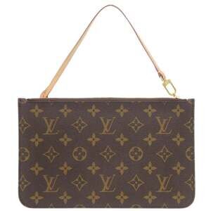 LOUIS VUITTON Brown Monogram Neverfull Pouch